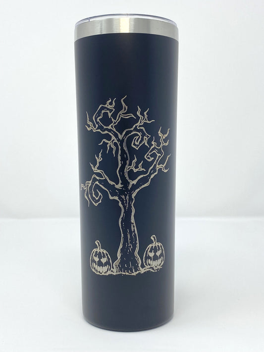 Haunted Tree Halloween 20 oz. Skinny Tumbler