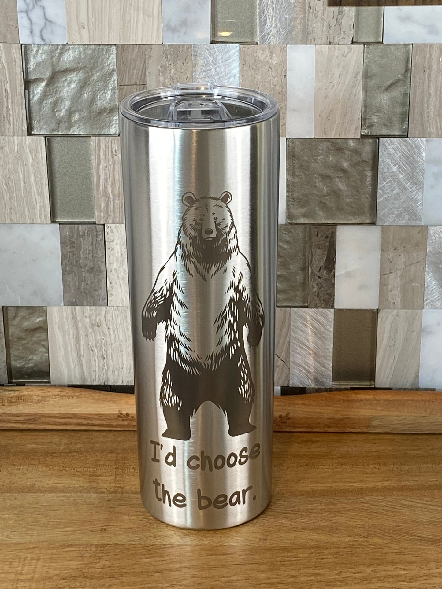 Standing Bear 20 oz. Skinny Tumbler