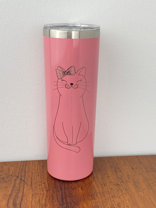 Chubby Prim Cat 20 oz. Skinny Tumbler