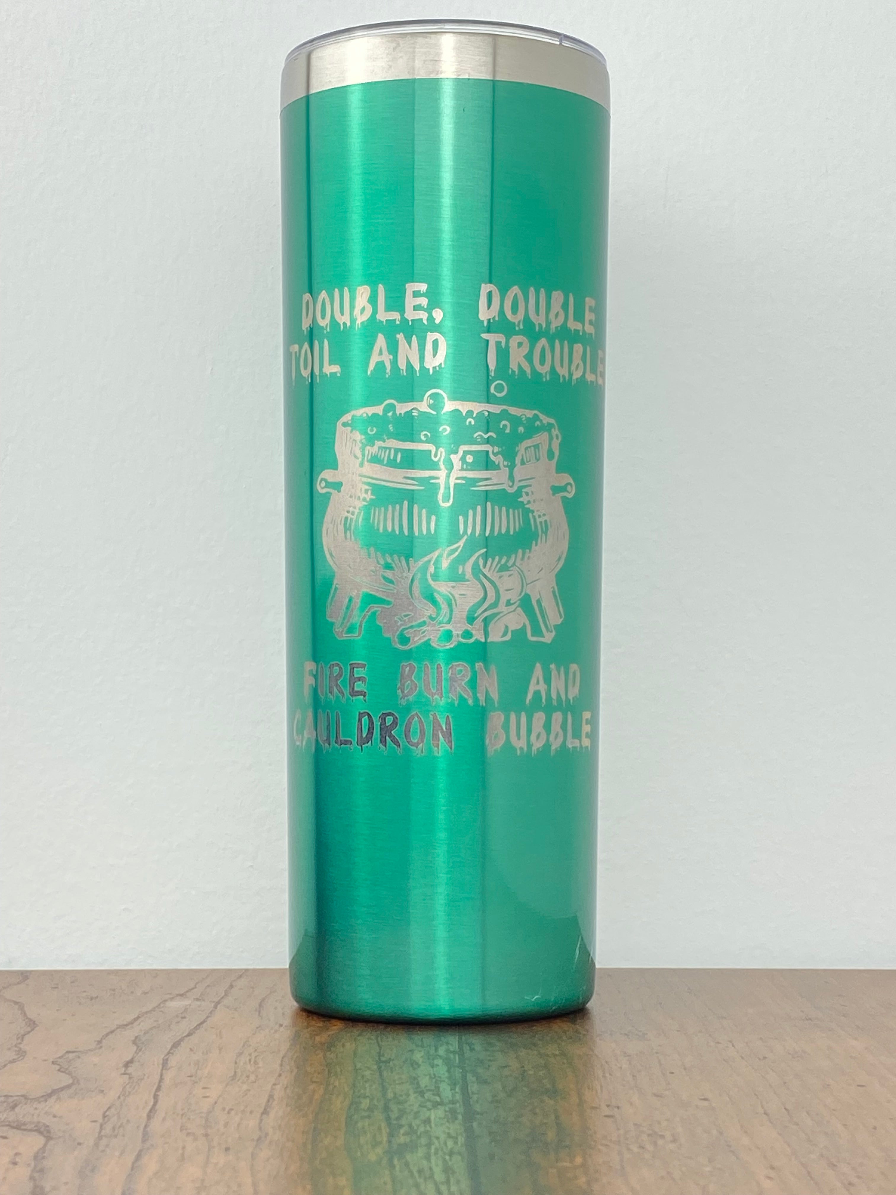 Double store Double Toil and Trouble | Witch Tumbler | Halloween Tumbler | Glow in the Dark Tumbler | Witches Brew |