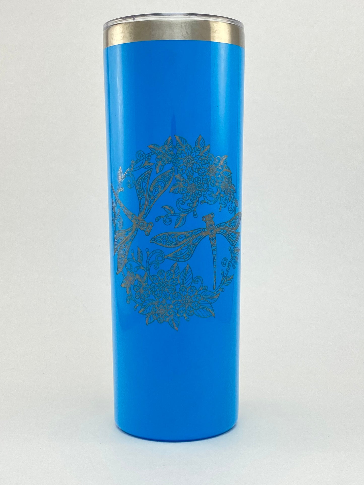 Dragonflies and Flowers 20 oz. Skinny Tumbler