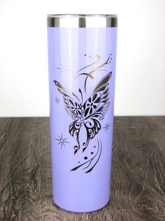 Elegant Butterfly 20 oz. Skinny Tumbler