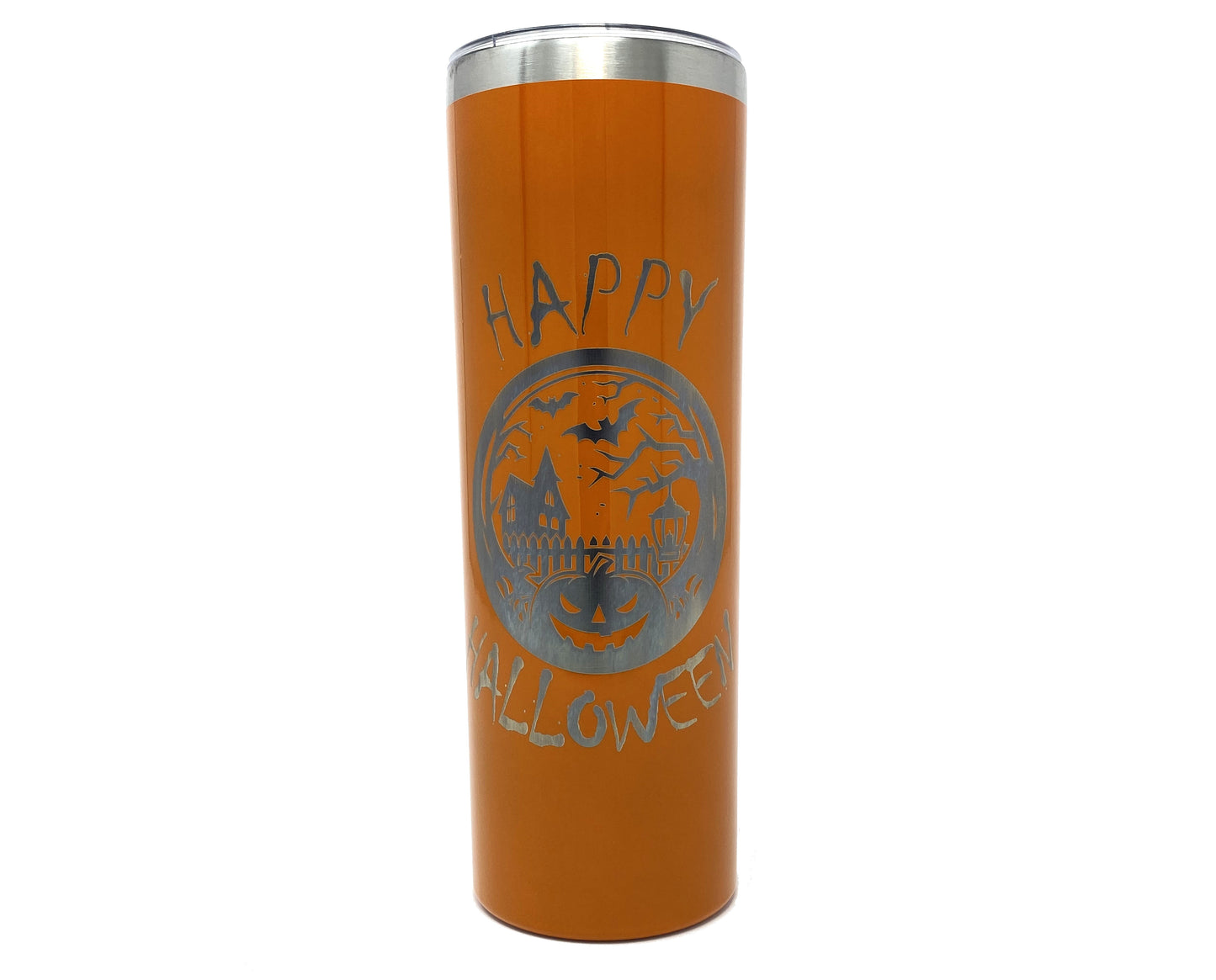 Happy Halloween Haunted House 20 oz. Skinny Tumbler