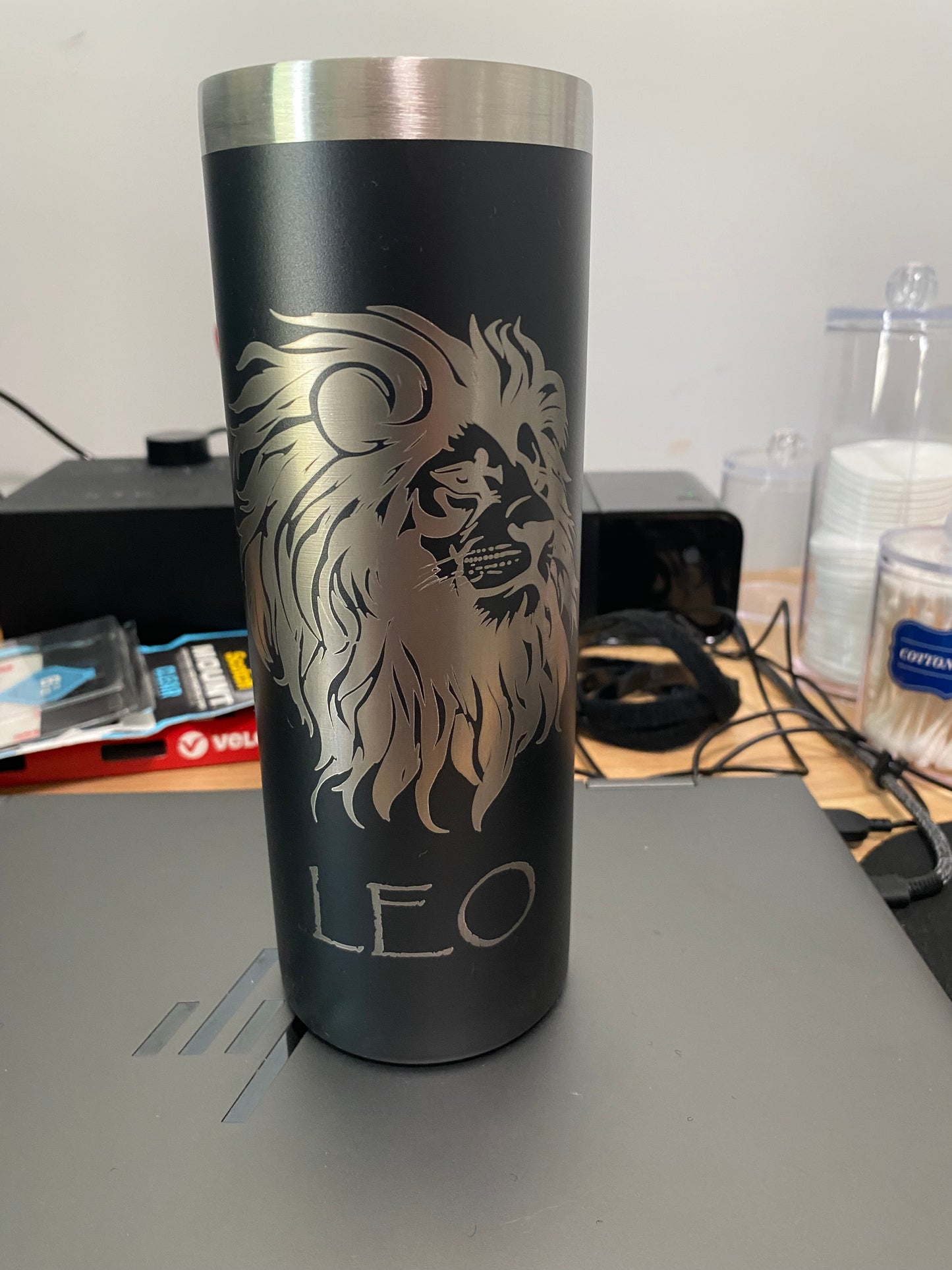 Majestic Lion Face 20 oz. Skinny Tumbler