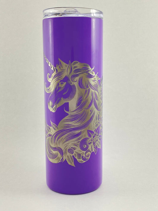 Unicorn Portrait 20 oz. Skinny Tumbler