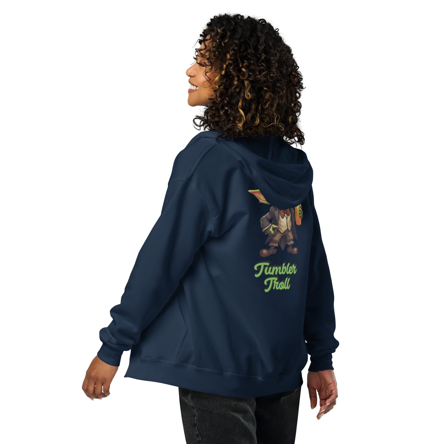 Tumbler Troll Unisex Heavy Blend Zip Hoodie