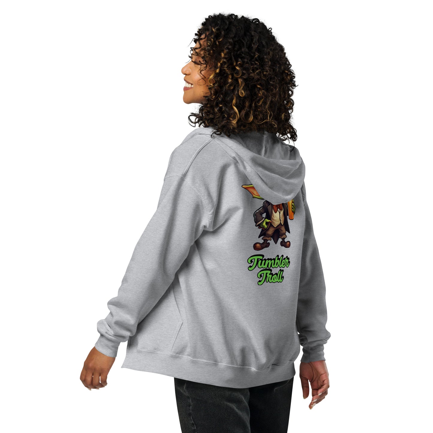 Tumbler Troll Unisex Heavy Blend Zip Hoodie