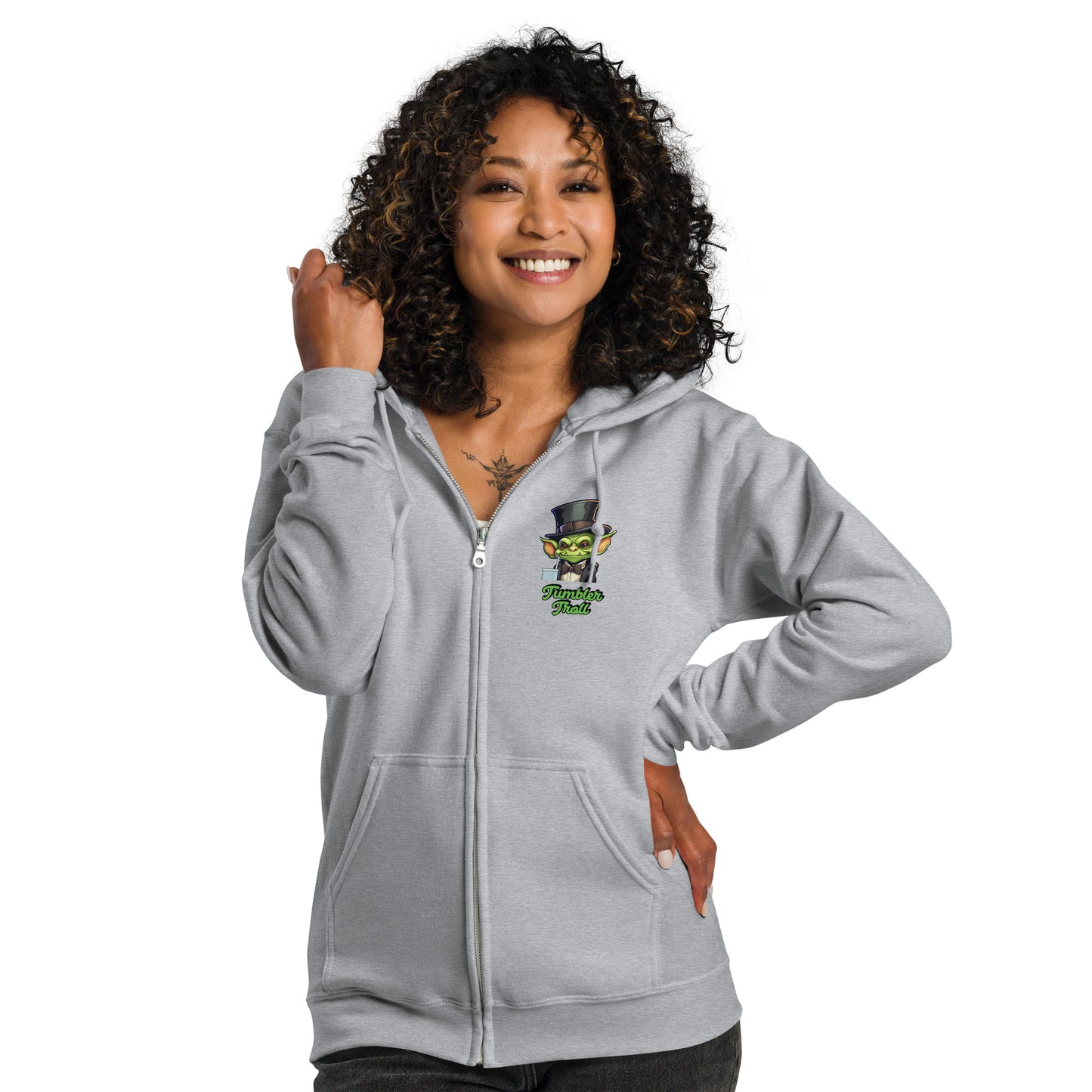 Tumbler Troll Unisex Heavy Blend Zip Hoodie