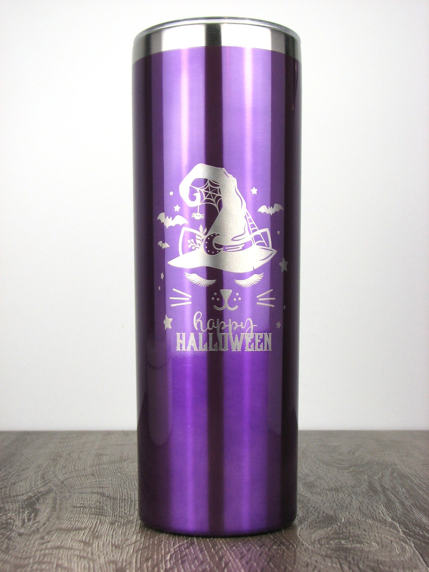 Happy Halloween Witchy Cat 20 oz. Skinny Tumbler